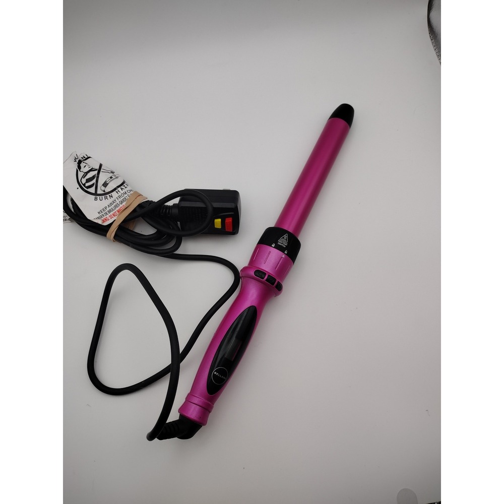 Bellami Professional Hair Curler Wand Pink Digital Display